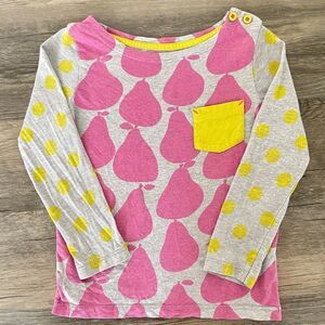 Mini Boden Size 2-3T Pear Long Sleeve Top